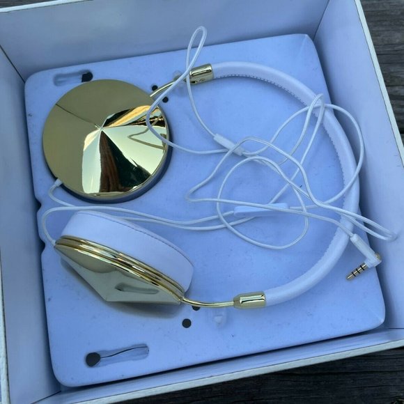 FRENDS Tylor White Leather Over-the-Ear Headphones White/Gold made for A… - Picture 2 of 12